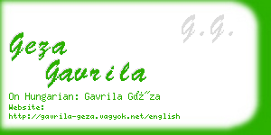 geza gavrila business card